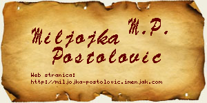 Miljojka Postolović vizit kartica